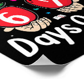Mijn leraar heeft 100 dagen van mij overleefd Grap Poster (Hoek)