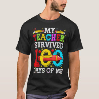 Mijn leraar heeft 100 dagen van mij overleefd Grap T-shirt