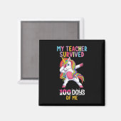 Mijn leraar heeft 100 dagen van mij overleefd Scho Magneet (Voorkant / Achterkant)
