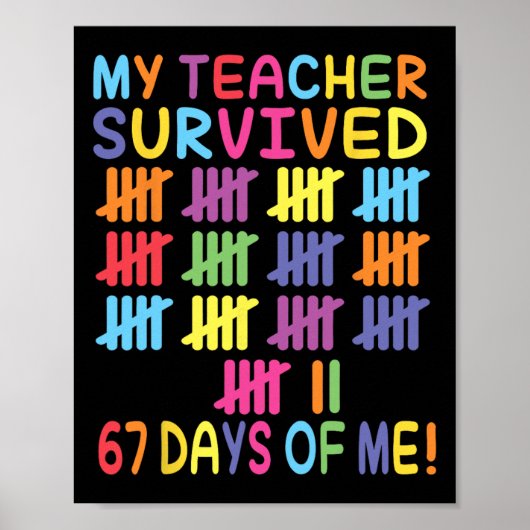 Mijn leraar heeft 67 dagen school overleefd voor m poster (Voorkant)