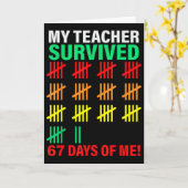 Mijn leraar heeft 67 dagen van mij op school overl kaart (Gele Bloem)