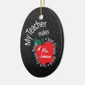Mijn leraar maakt 3rd Grade Rock | Chalkboard Keramisch Ornament (Links)