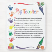 Mijn leraar Mousepad Muismat (Voorkant)