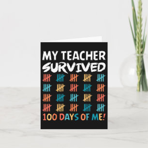 Mijn leraar overleefde 100 dagen gelukkig 100 dage kaart