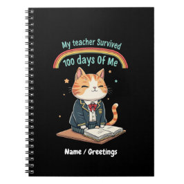Mijn leraar overleefde 100 dagen. notitieboek
