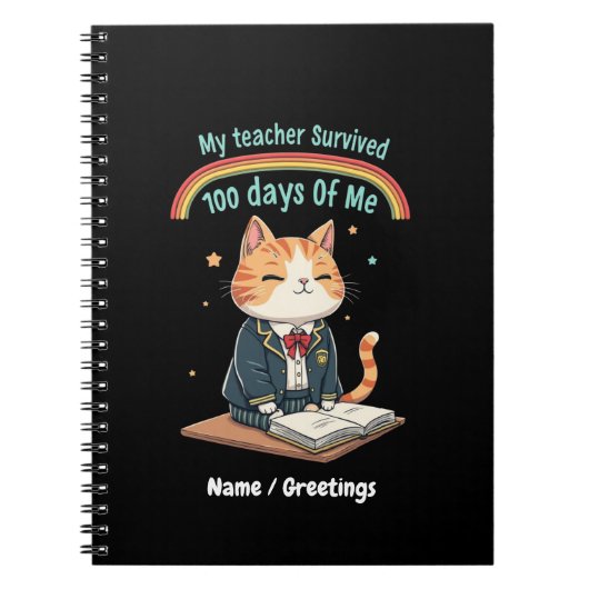 Mijn leraar overleefde 100 dagen. notitieboek (Voorkant)