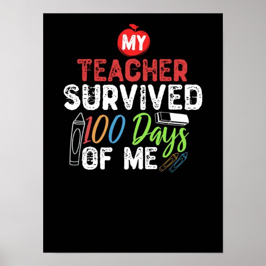 Mijn leraar overleefde 100 dagen. poster (Voorkant)