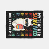 Mijn leraar overleefde 100 dagen van mij 100e dag fleece deken (Voorkant (Horizontaal))