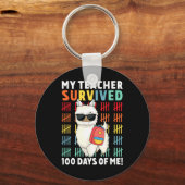 Mijn leraar overleefde 100 dagen van mij 100e dag sleutelhanger (Voorkant)