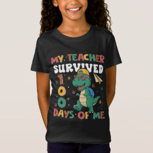 Mijn leraar overleefde 100 dagen van mij 100th t-shirt