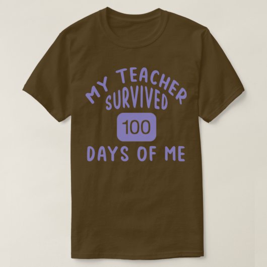Mijn leraar overleefde 100 dagen van mij 5 t-shirt (Design voorkant)
