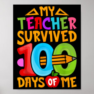 Mijn leraar overleefde 100 dagen van mij Dab 100th Poster