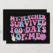 Mijn leraar overleefde 100 dagen van mij Disco Gro Kaart (Voorkant / Achterkant)
