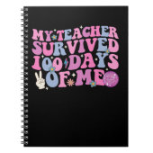 Mijn leraar overleefde 100 dagen van mij Disco Gro Notitieboek (Voorkant)