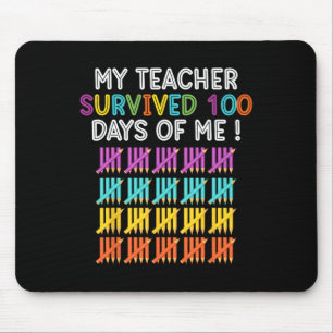 Mijn leraar overleefde 100 dagen van mij leuke sch muismat