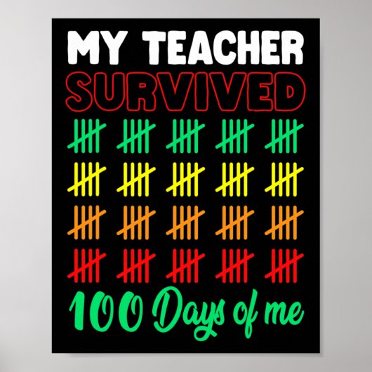 Mijn leraar overleefde 100 dagen van mij school le poster (Voorkant)