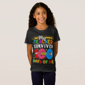 Mijn leraar overleefde 100 dagen van mijn grappige t-shirt (Voorkant volledig)
