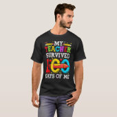 Mijn leraar overleefde 100 dagen van mijn grappige t-shirt (Voorkant volledig)