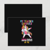 Mijn leraar overleefde 100 dagen van mijn school U Briefkaart (Voorkant / Achterkant)