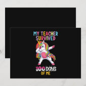 Mijn leraar overleefde 100 dagen van mijn school U Kaart (Voorkant / Achterkant)