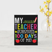 Mijn leraar overleefde 100 dagen van mijn student kaart (Gele Bloem)