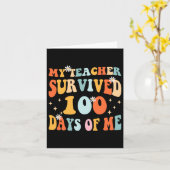 Mijn leraar overleefde 100 Days of Me Fun 100 Scho Kaart (Gele Bloem)