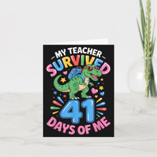 Mijn leraar overleefde 41 dagen van mij 41ste dage kaart