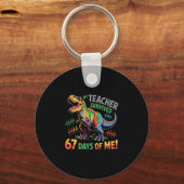 Mijn leraar overleefde 67 dagen school 67 meme Din Sleutelhanger (Voorkant)