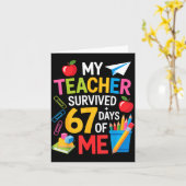 Mijn leraar overleefde 67 dagen van mijn leraar wa kaart (Gele Bloem)