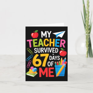 Mijn leraar overleefde 67 dagen van mijn waarderin kaart