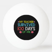 Mijn leraar overleefde de 100e dag van mijn school pingpongbal (Voorkant)