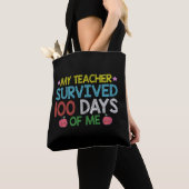 Mijn leraar overleefde de 100e dag van mijn school tote bag (Dichtbij)