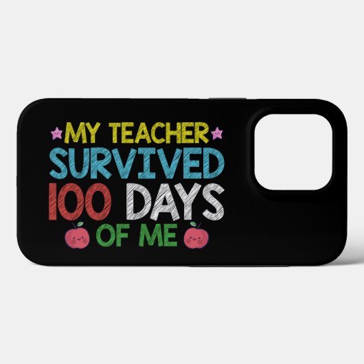 Mijn leraar overleefde de 100ste dag van mijn scho Case-Mate iPhone case (Achterkant (horizontaal))
