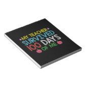 Mijn leraar overleefde de 100ste dag van mijn scho notitieblok (Schuin)