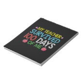 Mijn leraar overleefde de 100ste dag van mijn scho notitieblok (Linkerzijde)