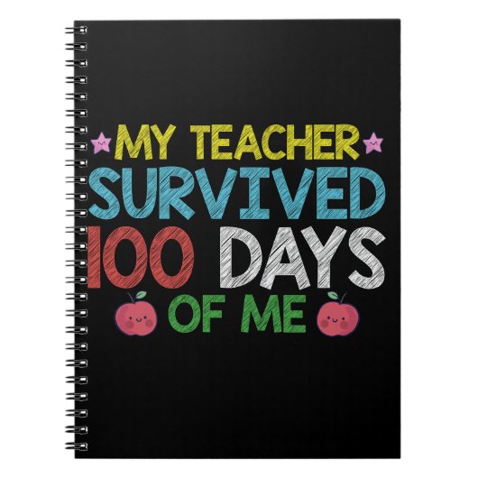 Mijn leraar overleefde de 100ste dag van mijn scho notitieboek (Voorkant)