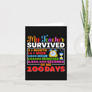 Mijn leraar overleeft 100 dagen van mij plezier 10 kaart