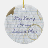 Mijn lerarenplan keramisch ornament (Achterkant)