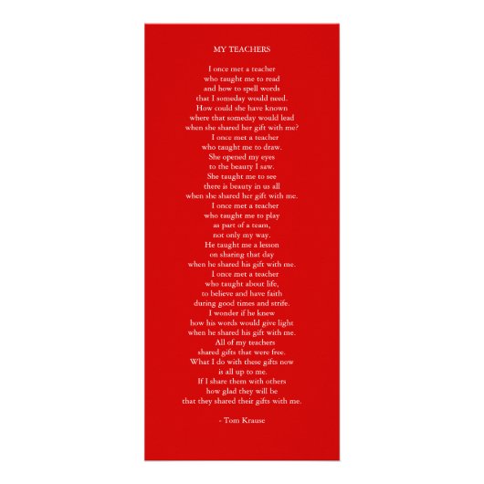 MIJN LERERS RECLAMEKAART (Voorkant)