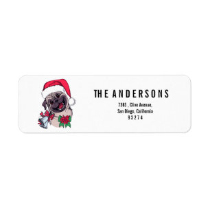 Mijn leuke kleine puppy Merry kerst Etiket