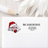 Mijn leuke kleine puppy Merry kerst Etiket (Insitu)