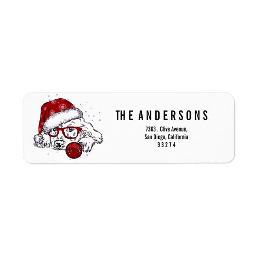 Mijn leuke kleine puppy Merry kerst Etiket (Voorkant)