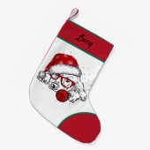 Mijn leuke kleine puppy Merry kerst Kleine Kerstsok (Voorkant (Hangend))