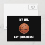 Mijn leven Basketball Briefkaart (Voorkant / Achterkant)