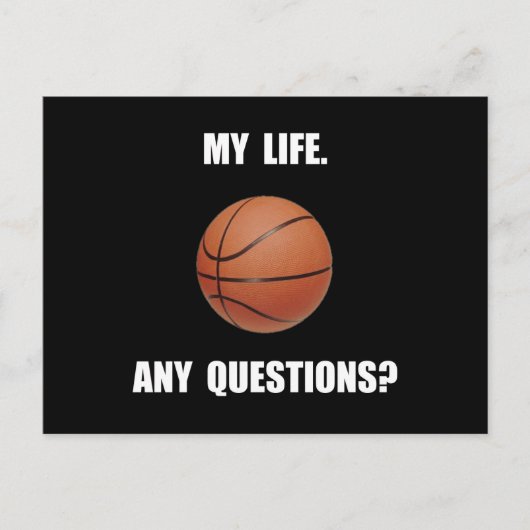 Mijn leven Basketball Briefkaart (Voorkant)