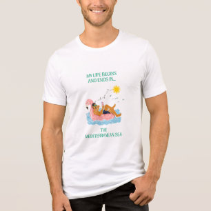 Mijn leven begint en eindigt in de Middellandse Ze Tri-Blend Shirt