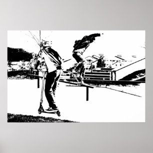 Mijn leven bestaat uit skateboarden en scoren poster