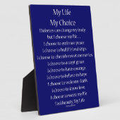 Mijn leven Diabetes Inspirerend gedicht Plaque Fotoplaat (Zijkant)