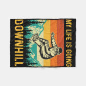 Mijn leven gaat bergafwaarts - Snowboarder Snowboa Fleece Deken (Voorkant (Horizontaal))