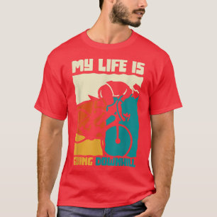 Mijn leven gaat naar beneden met fietsen fietsen f t-shirt